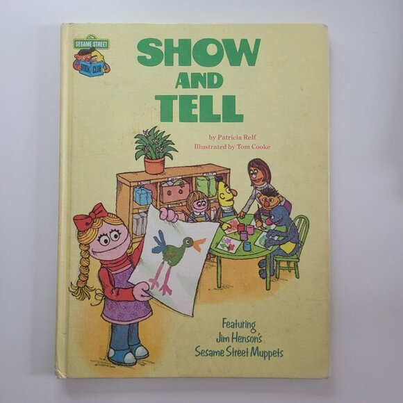 Sesame Street Show Tell Burt Ernie Grover Book Vintage 1980s Muppet Jim Henson - Picture 1 of 9
